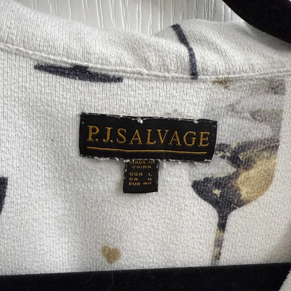 PJ Salvage Wine Celebration Pajama Set Long Sleeve Pants Women’s Large